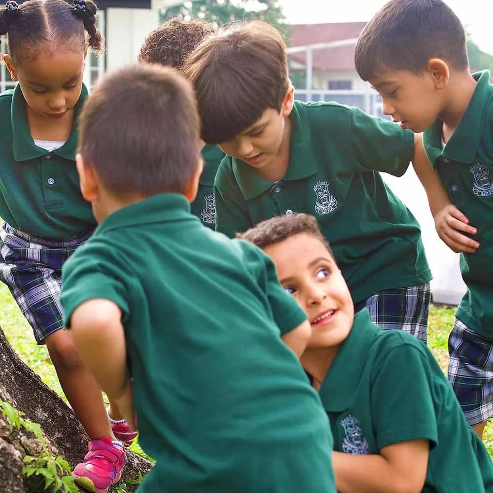 Children in a learning activity at Sayfol International School